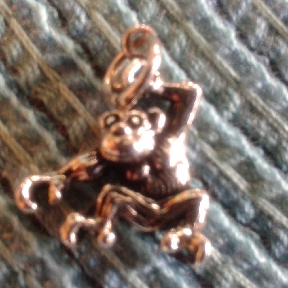 Sterling Silver Monkey Charm